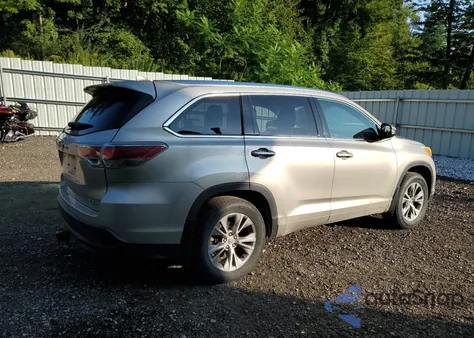 2014 Toyota Highlander Xle from USA, damaged, VIN 5TDJKRFH6ES059901